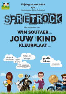 Affiche schoolfeest SPRIETROCK